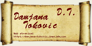 Damjana Toković vizit kartica